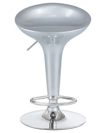 Стул барный BOMBA серебряный металлик