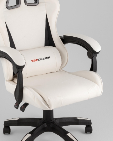 Кресло спортивное TopChairs Phantom бело-черный Кресло спортивное TopChairs Phantom бело-черный