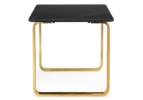 Керамический стол Селена 4 140х80 черный мрамор, золото