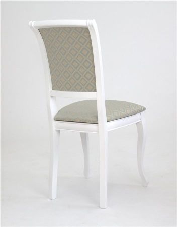 Стул "Дионис" белый, ткань Santa изумруд