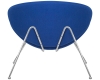 Кресло дизайнерское EMILY синяя ткань, хромированная сталь