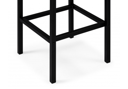 Барный стул Лофт экокожа d6, черный матовый