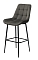 Барный стул ХОФМАН, цвет H-18 Графитовый, велюр / черный каркас М-City