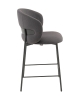 Стул полубарный Блейз велюр серый