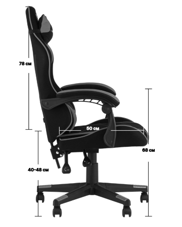 Кресло спортивное TopChairs Shadow черно-синий Кресло спортивное TopChairs Shadow черно-синий