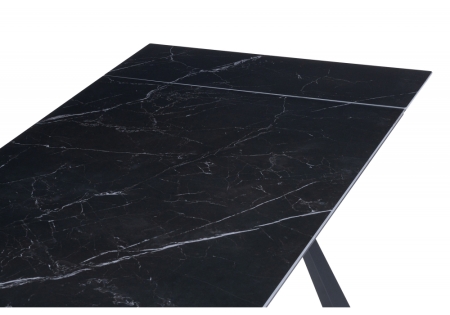 Керамический стол Маунт 140x80 черный мрамор, черный