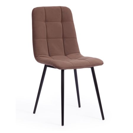 Стул CHILLY MAX ткань и металл, 45х54х90 см, коричневый 01, черный