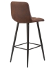 Набор 2 шт Стул барный NICOLE, черные матовые ножки, коричневая микрофибра (PK-03)