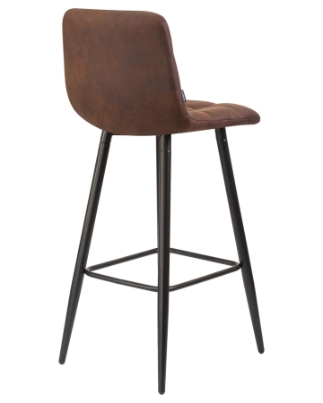 Набор 2 шт Стул барный NICOLE, черные матовые ножки, коричневая микрофибра (PK-03)