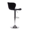 Стул барный AVIONIC черный, экокожа и металл, мягкое сиденье, без подлокотников