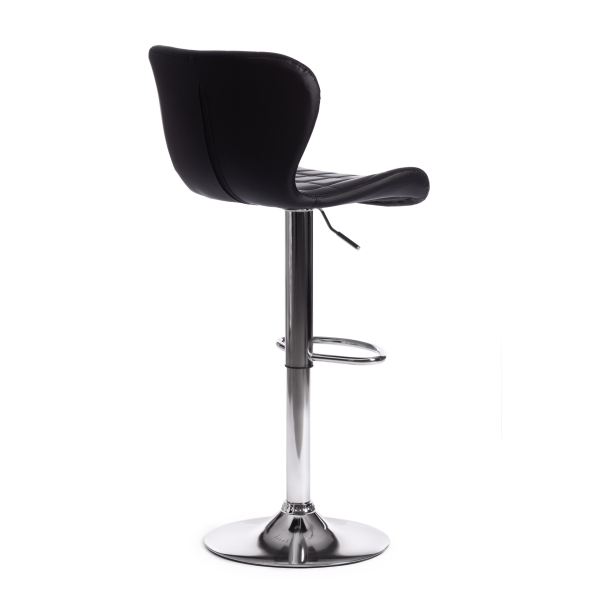 Стул барный AVIONIC черный, экокожа и металл, мягкое сиденье, без подлокотников