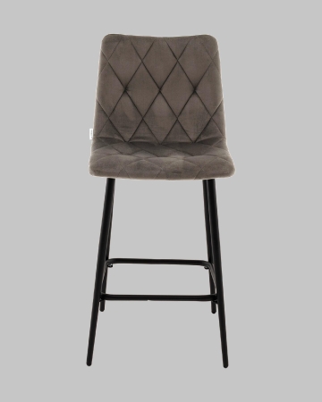 Стул полубарный Одди Diamond велюр темно-серый