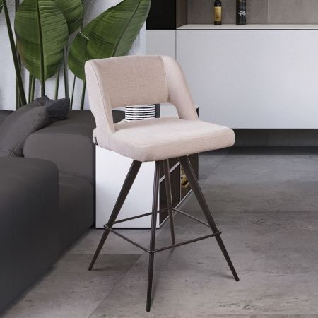 Стул полубарный Molly, ткань бежевый