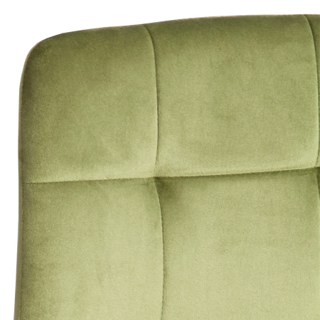 Стул CHILLY зеленый, велюр и металл, мягкое сиденье, без подлокотников