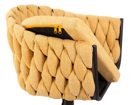 Набор 2 шт Стул барный LEON, желтая ткань (LAR 275-8)