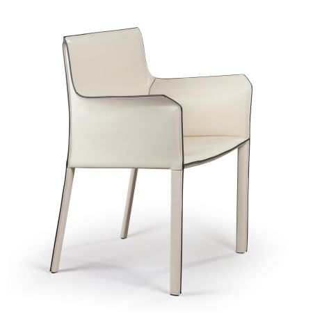 Стул с подлокотниками Barrie кожа бежевый Стул с подлокотниками Barrie кожа бежевый