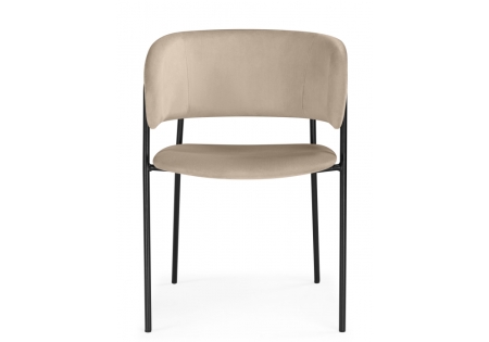 Стул на металлокаркасе Осло темно-бежевый (H-07), черный