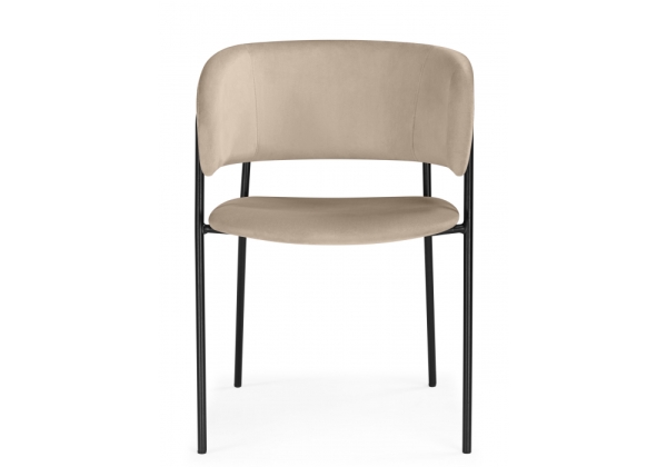 Стул на металлокаркасе Осло темно-бежевый (H-07), черный