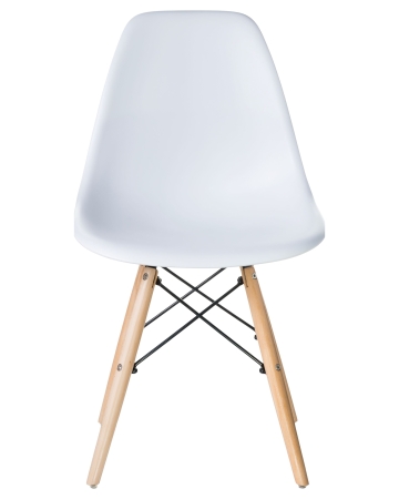 Стул обеденный DSW ножки светлый бук, белый W-02