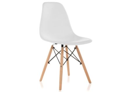 Стул деревянный Eames PC-015 белый