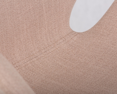 Кресло дизайнерское SWAN бежевая ткань, золотое основание