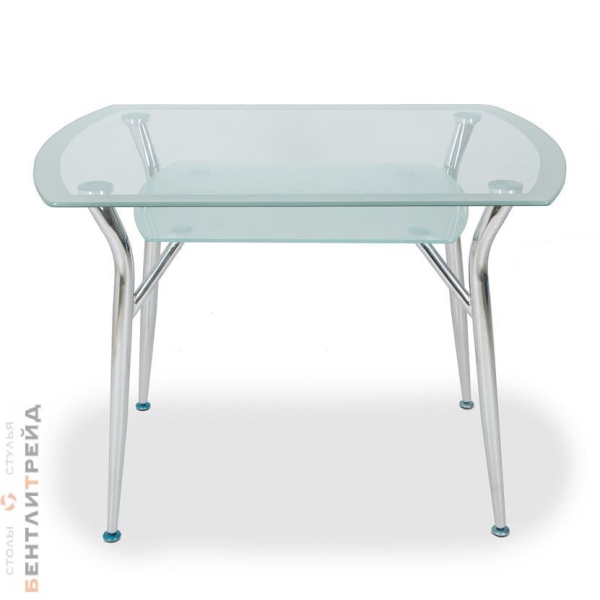Стеклянный стол серый матовый 105*70