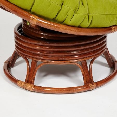 Кресло-качалка "PAPASAN" w 23 и 01 B с подушкой, орех, флок олива, 23