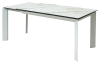 Стол CREMONA 160 KL-188 Контрастный мрамор, белый каркас