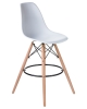 Стул барный DSW BAR ножки светлый бук сиденья белый W-02