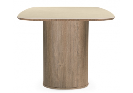 Керамический стол Эллипсо 200х90 okara light yellow, дуб американский