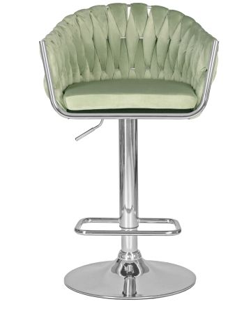 Стул барный MARCEL пудрово-мятный велюр MJ9-87