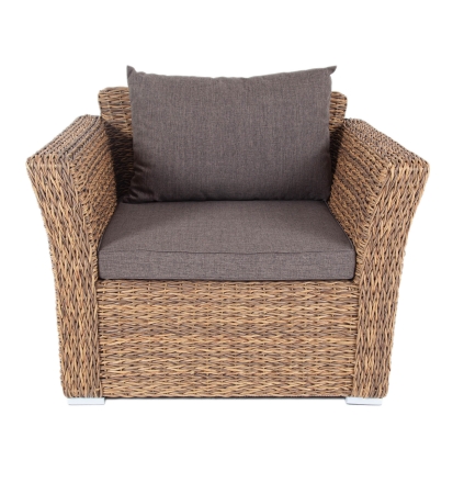 "Капучино" кресло из искусственного ротанга (гиацинт), соломенный