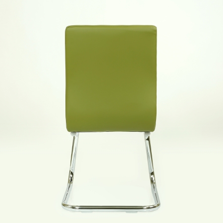 Кресло K-250 оливковая кожа, на полозьях