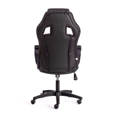 Кресло DRIVER (22) экокожа и ткань, черный и черный