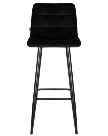 Набор 2 шт Стул барный NICOLE, черные матовые ножки, черный велюр (108-77)