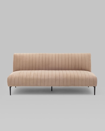 Диван прямой Дрезден велюр бежевый