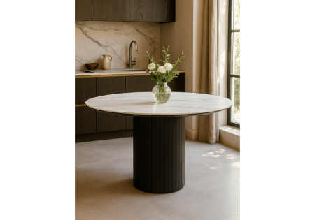 Керамический стол Гравент 110 patagonoa bianco repose, черный