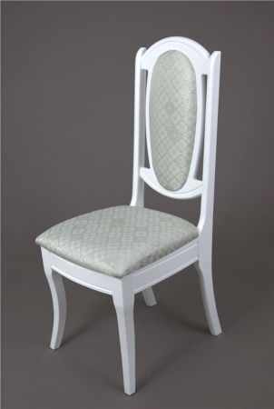 Стул "Королевский" белый, ткань Пассаж