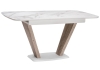 Стол Петир дуб с пилением, белая шагрень