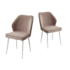 Стул VENA цвет B5 капучино, велюр, белый каркас