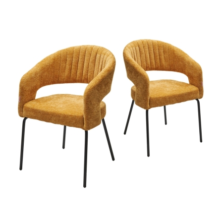 Стул SNUG 3018-08 горчичный, шенилл, черный каркас