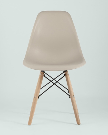 Стул Eames Style DSW бежевый (разборный каркас)