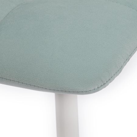 Стул CHILLY MAX велюр и металл, 45х54х90 см, бирюзовый 20, белый