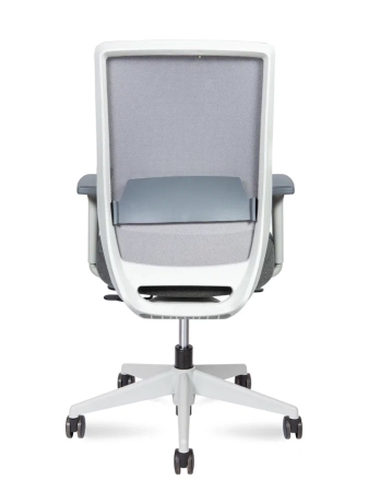 Кресло офисное Mono LB серый, ткань и пластик, мягкое сиденье, с подлокотниками