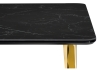 Керамический стол Селена 3 180х90 черный мрамор, золото
