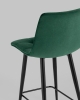 Стул полубарный Джанго велюр зеленый 2 шт.