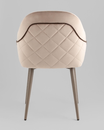 Стул Новел New велюр серо-коричневый, ножки бежево-серые Стул Новел New велюр серо-коричневый, ножки бежево-серые