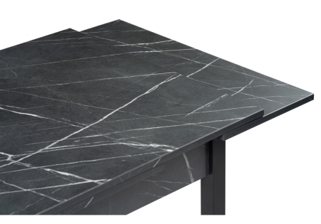 Стол деревянный Форли 90(150)х67 файерстоун, черный матовый