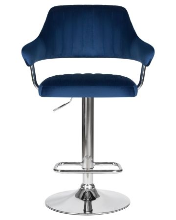 Стул барный CHARLY синий велюр MJ9-117
