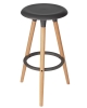 Табурет барный ROYCE ножки светлый бук, темно-серый GR-04 Табурет барный ROYCE ножки светлый бук, темно-серый GR-04